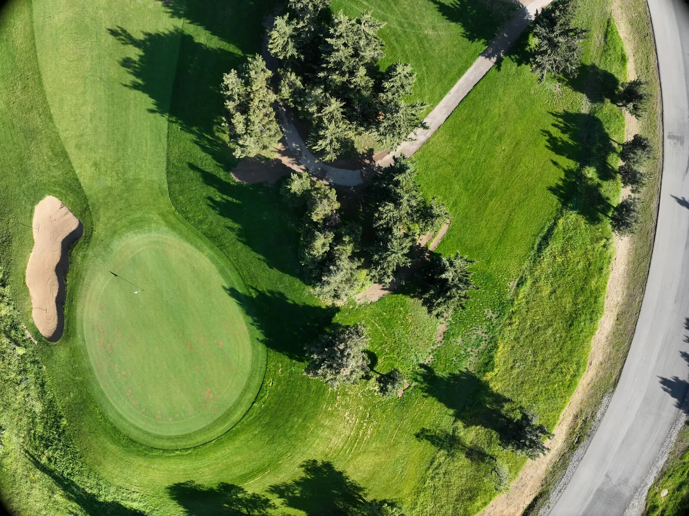 Aerial drone photo of Tbilisi Hills Golf course operations in Tbilisi, Georgia